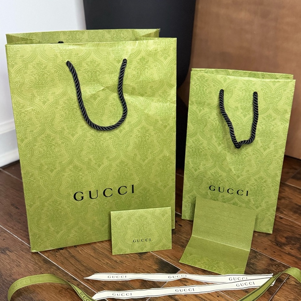 GUCCI Green Gift Bag Set (2 Pack)